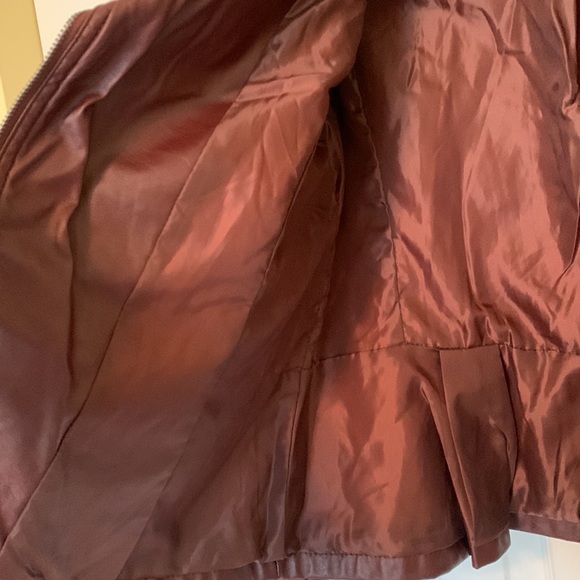 NEW * JOUJOU Burgundy Vegan Leather Jacket Size Medium - Picture 6 of 9